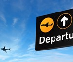 Departures Flights Sign