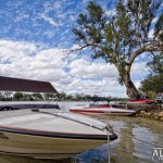 A speedboat on the Murray River