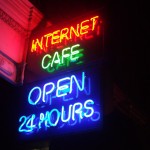 Neon internet cafe